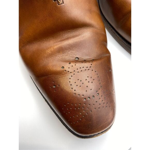 Barker black cognac brown dress shoes men’s size 11 - Picture 7 of 8